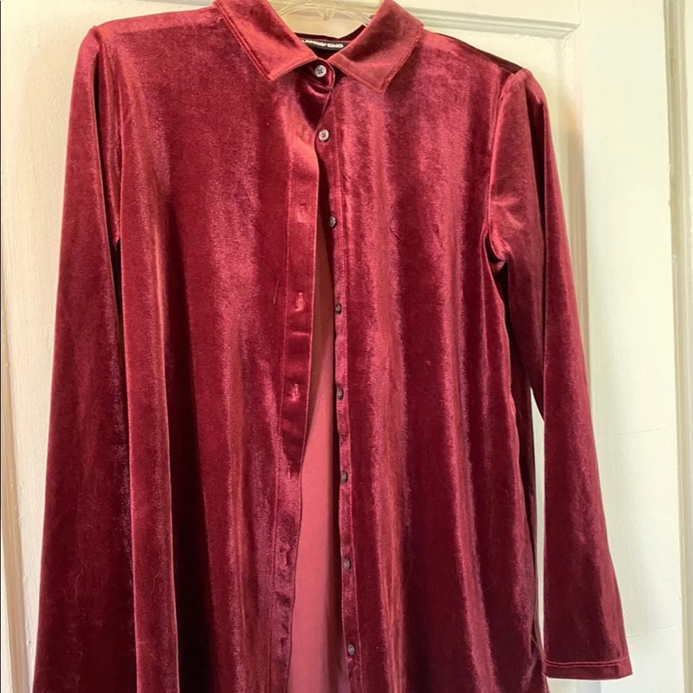 Lands' end Long sleeve Velvet Top